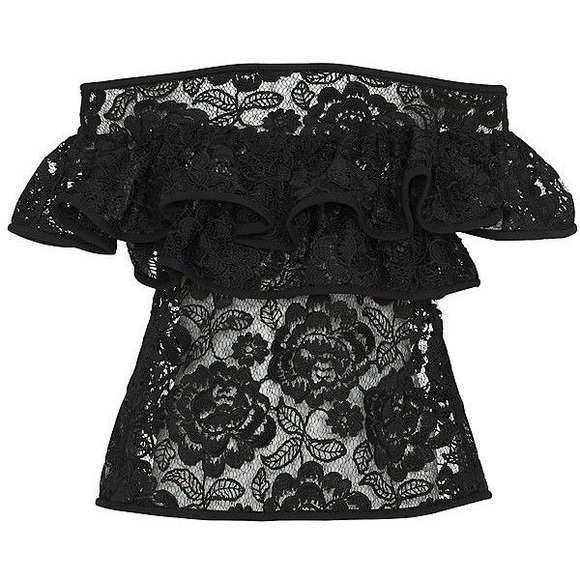 Alexis Black Lace Crista Off Shoulder Blouse - Picture 2 of 7